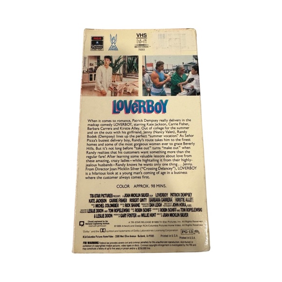 Loverboy VHS: 80’s Rom-Com: Patrick Dempsey: Rare: OOP - Picture 4 of 6